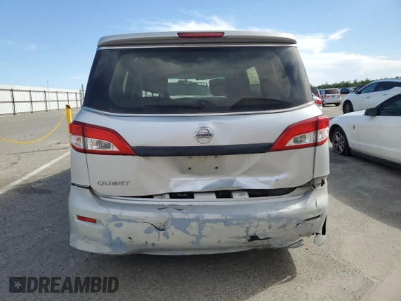 2014 Nissan Quest S with VIN JN8AE2KP6E9102325, listed as a Copart auction lot 52734185 with 147,415 mi miles and Salvage Title. Bid and sale history available at carsss.com. Image 6.