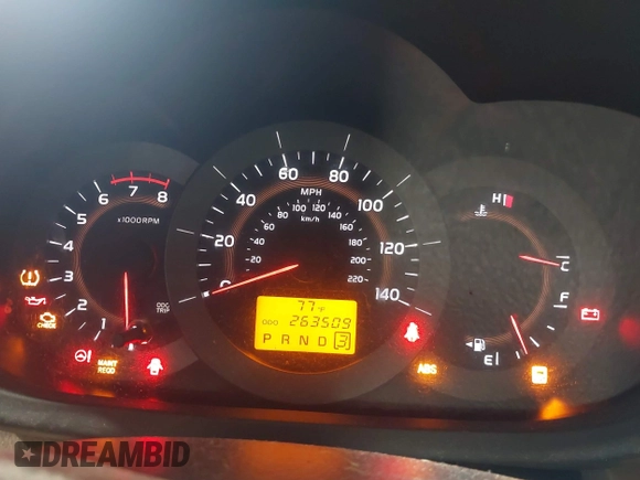 2009 Toyota RAV4 with VIN JTMZF33V89D015348, listed as a IAAI auction lot 42259880 with 263,509 mi miles and . Bid and sale history available at DreamBid. Image 7.
