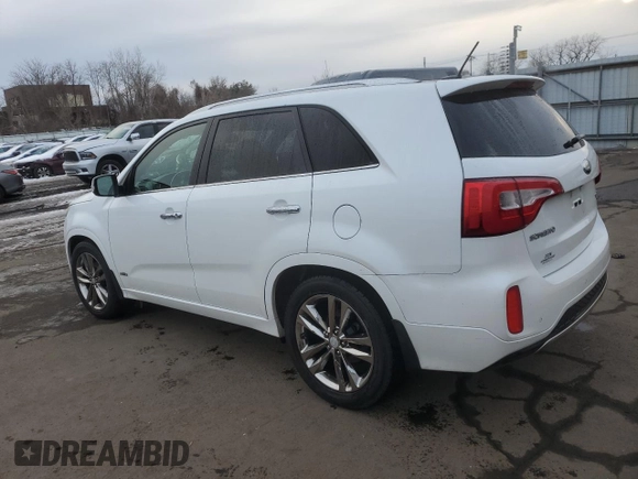 2014 Kia Sorento SX Limited z VIN 5XYKWDA79EG451665, wystawiony jako Copart lot #45566955 z przebiegiem 116 993 mil mil oraz Szkoda całkowita • Salvage title. Historia ofert i sprzedaży dostępna na DreamBid. Obrazek 2.