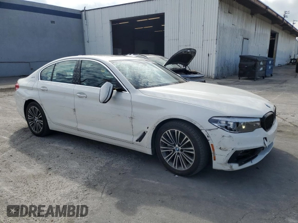 2018 BMW 5 Series 530e with VIN WBAJA9C52JB249643, listed as a Copart auction lot 43581825 with 91,561 mi miles and Salvage title. Bid and sale history available at DreamBid. Image 4.