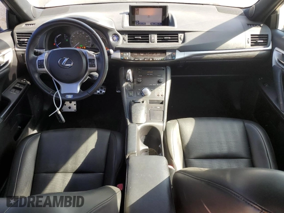 2013 Lexus CT 200h with VIN JTHKD5BH7D2165971, listed as a Copart auction lot 62601165 with 96,848 mi miles and Salvage title. Bid and sale history available at DreamBid. Image 8.