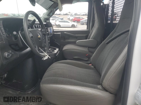2022 Chevrolet Express Cargo with VIN 1GCWGAFP0N1177570, listed as a Copart auction lot 54801965 with 36,636 mi miles and Salvage title. Bid and sale history available at DreamBid. Image 7.