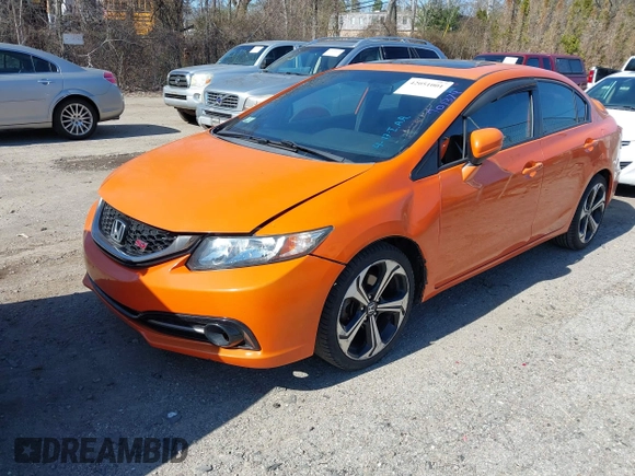 2015 Honda Civic Sedan Si with VIN 2HGFB6E53FH701374, listed as a IAAI auction lot 42051001 with 121,037 mi miles. Bid and sale history available at carsss.com. Image 21.