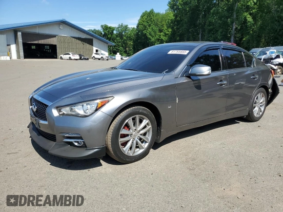 2015 Infiniti Q50 Premium z VIN JN1BV7ARXFM391291, wystawiony jako Copart lot #61765885 z przebiegiem 129 617 mil mil oraz Szkoda całkowita • Salvage title. Historia ofert i sprzedaży dostępna na DreamBid. Obrazek 1.