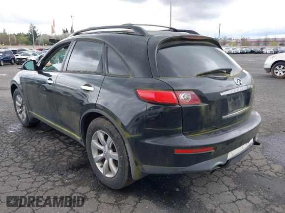 2005 Infiniti FX with VIN JNRAS08U45X105340, listed as a IAAI auction lot 41988077 with 228,011 mi miles and . Bid and sale history available at DreamBid. Image 3.