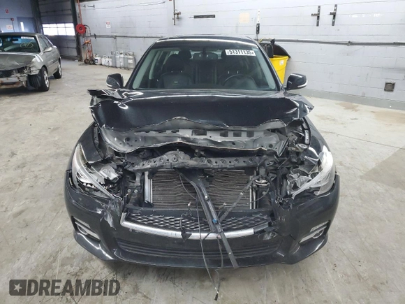 2014 Infiniti Q50 Premium with VIN JN1BV7AR9EM701056, listed as a Copart auction lot 51311135 with 80,387 mi miles and Salvage Title. Bid and sale history available at carsss.com. Image 5.