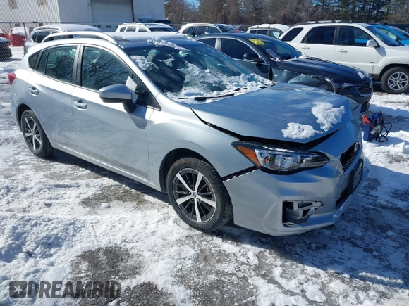 2019 Subaru Impreza Premium with VIN 4S3GTAC67K3712213, listed as a IAAI auction lot 41582618 with 1 mi miles. Bid and sale history available at carsss.com. Image 1.