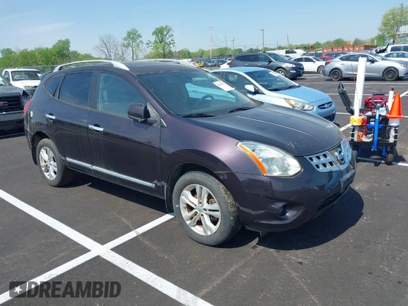 2013 Nissan Rogue S with VIN JN8AS5MVXDW645621, listed as a IAAI auction lot 42012716 with 164,155 mi miles and . Bid and sale history available at DreamBid. Image 1.