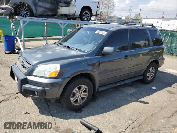 2003 Honda Pilot EX with VIN 2HKYF18663H531078, listed as a Copart auction lot 52355335 with 170,453 mi miles and Salvage Title. Bid and sale history available at DreamBid. Image 1.