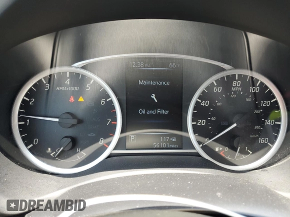 2017 Nissan Sentra SV with VIN 3N1AB7AP0HY363325, listed as a Copart auction lot 58713625 with 56,101 mi miles and Salvage title. Bid and sale history available at DreamBid. Image 9.