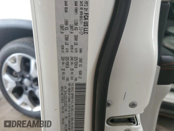 2018 Jeep Compass Limited with VIN 3C4NJDCB1JT212613, listed as a Copart auction lot 58320955 with 124,242 mi miles and Salvage title. Bid and sale history available at DreamBid. Image 13.
