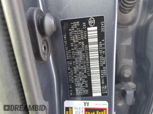 2021 Toyota Avalon XLE z VIN 4T1JZ1FBXMU057308, wystawiony jako Copart lot #49212655 z przebiegiem 47 844 mil mil oraz Szkoda całkowita • Salvage title. Historia ofert i sprzedaży dostępna na DreamBid. Obrazek 12.