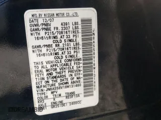 2008 Nissan Rogue SL with VIN JN8AS58V18W131480, listed as a Copart auction lot 44159515 with 167,905 mi miles and Salvage Title. Bid and sale history available at DreamBid. Image 13.