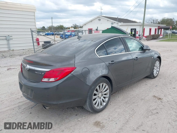 2011 Buick Regal CXL Turbo TO2 with VIN W04GW5EV0B1107958, listed as a IAAI auction lot 41609496 with Not Provided miles. Bid and sale history available at carsss.com. Image 4.