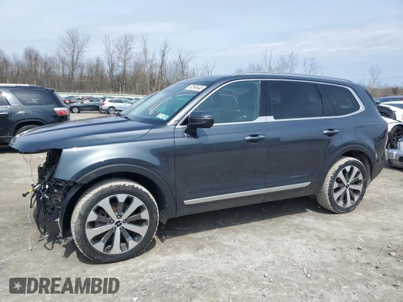 2022 Kia Telluride S with VIN 5XYP6DHC7NG244569, listed as a Copart auction lot 52546445 with 58,969 mi miles and Salvage Title. Bid and sale history available at DreamBid. Image 1.