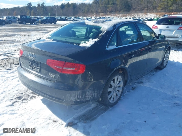 2013 Audi A4 Premium with VIN WAUBFAFL7DN007886, listed as a IAAI auction lot 41523228 with 147,017 mi miles. Bid and sale history available at carsss.com. Image 4.