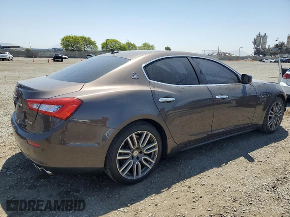 2015 Maserati Ghibli S Q4 z VIN ZAM57RTA7F1130656, wystawiony jako Copart lot #56363915 z przebiegiem 45 397 mil mil oraz Szkody całkowita. Historia ofert i sprzedaży dostępna na DreamBid. Obrazek 3.
