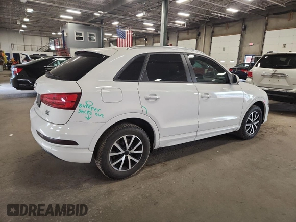 2018 Audi Q3 Premium с VIN WA1ECCFS0JR000899, выставлен на аукционе Copart как лот 59099875 с пробегом 67 354 миль миль и Списание • Salvage title. История ставок и продаж доступна на DreamBid. Изображение 3.