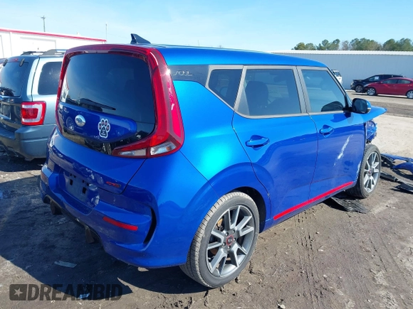 2020 Kia Soul GT-Line with VIN KNDJ63AUXL7006101, listed as a IAAI auction lot 41588640 with 41,003 mi miles. Bid and sale history available at carsss.com. Image 4.
