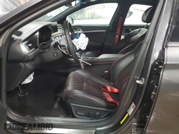 2022 Genesis G70 3.3T с VIN KMTG54TE7NU084124, выставлен на аукционе Copart как лот 50022085 с пробегом 22 338 миль миль и Списание • Salvage title. История ставок и продаж доступна на DreamBid. Изображение 7.