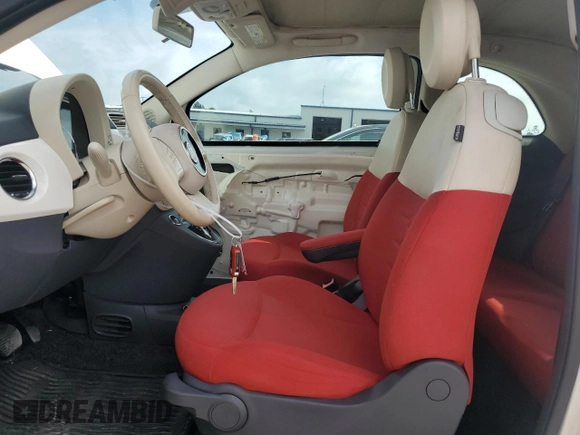 2013 FIAT 500 Pop with VIN 3C3CFFDR0DT514872, listed as a Copart auction lot 59517625 with 137,710 mi miles and Salvage title. Bid and sale history available at DreamBid. Image 7.