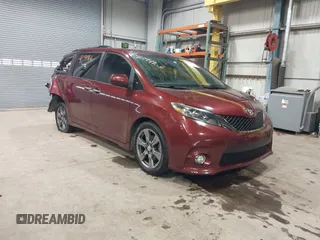 2017 Toyota Sienna SE with VIN 5TDXZ3DC7HS859864, listed as a IAAI auction lot 41394966 with 82,823 mi miles and . Bid and sale history available at DreamBid. Image 1.