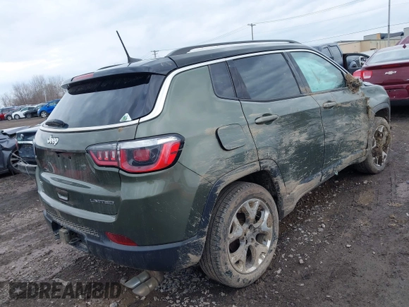 2020 Jeep Compass Limited with VIN 3C4NJDCBXLT123657, listed as a IAAI auction lot 42004527 with 99,669 mi miles and . Bid and sale history available at DreamBid. Image 4.