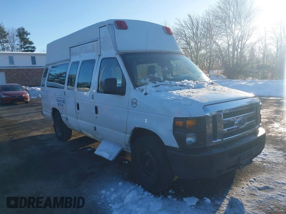2013 Ford Econoline Cargo Commercial with VIN 1FTNS2EW7DDB11409, listed as a IAAI auction lot 41479914 with 216,048 mi miles and . Bid and sale history available at carsss.com. Image 1.