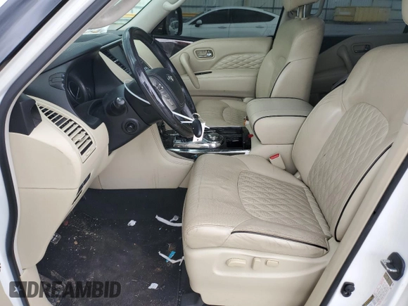 2018 Infiniti QX80 with VIN JN8AZ2NE9J9191221, listed as a Copart auction lot 52523615 with 114,002 mi miles and Salvage Title. Bid and sale history available at carsss.com. Image 7.