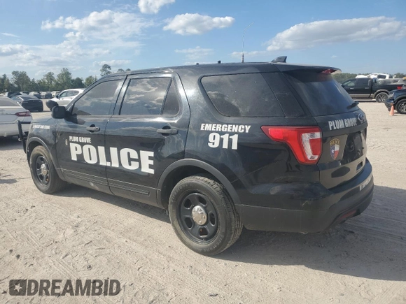 2016 Ford Utility Police Interceptor with VIN 1FM5K8AR0GGA78660, listed as a Copart auction lot 76689014 with 0 mi miles and Salvage Title. Bid and sale history available at carsss.com. Image 2.