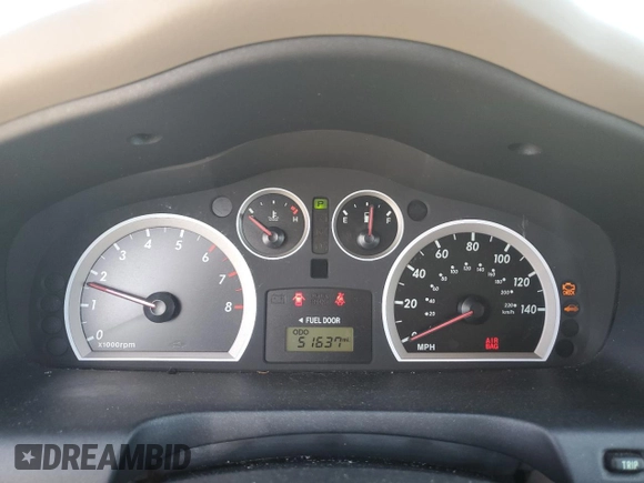 2005 Hyundai Santa Fe GLS with VIN KM8SC13E65U996817, listed as a Copart auction lot 73829854 with 51,637 mi miles and Non Repairable. Bid and sale history available at carsss.com. Image 9.