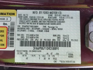 2013 Ford Fusion S with VIN 3FA6P0G71DR358891, listed as a IAAI auction lot 42172614 with 105,152 mi miles and . Bid and sale history available at carsss.com. Image 9.