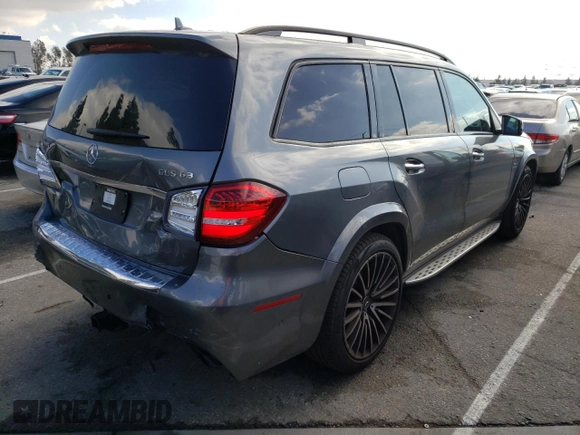 2018 Mercedes-Benz GLS 63 AMG with VIN 4JGDF7FE1JB107037, listed as a Copart auction lot 73127952 with 22,605 mi miles and . Bid and sale history available at DreamBid. Image 3.