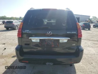 2003 Lexus GX 470 with VIN JTJBT20X030019738, listed as a Copart auction lot 53543855 with 169,824 mi miles and Clean Title. Bid and sale history available at DreamBid. Image 6.