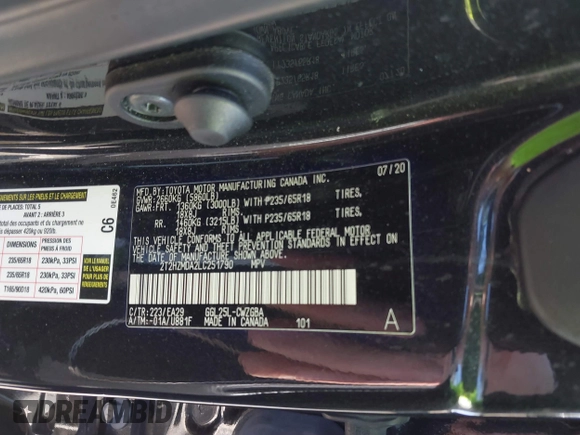 2020 Lexus RX 350 with VIN 2T2HZMDA2LC251790, listed as a IAAI auction lot 41769873 with 70,043 mi miles and . Bid and sale history available at DreamBid. Image 9.