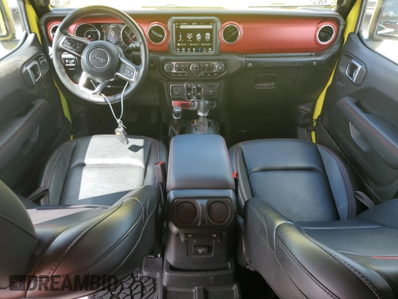 2022 Jeep Wrangler Unlimited Rubicon with VIN 1C4HJXFG3NW214174, listed as a Copart auction lot 74136484 with 5,292 mi miles and Salvage title. Bid and sale history available at DreamBid. Image 8.
