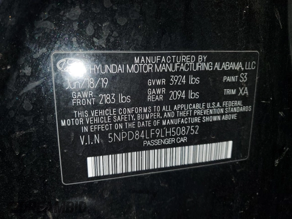 2020 Hyundai Elantra SEL z VIN 5NPD84LF9LH508752, wystawiony jako Copart lot #45551885 z przebiegiem 96 402 mil mil oraz Szkoda całkowita • Salvage title. Historia ofert i sprzedaży dostępna na DreamBid. Obrazek 14.