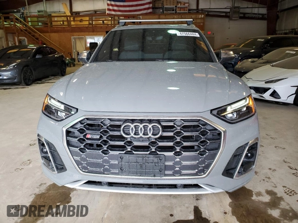 2022 Audi SQ5 Premium Plus with VIN WA1B4AFY1N2136126, listed as a Copart auction lot 47566484 with 25,777 mi miles and . Bid and sale history available at DreamBid. Image 5.