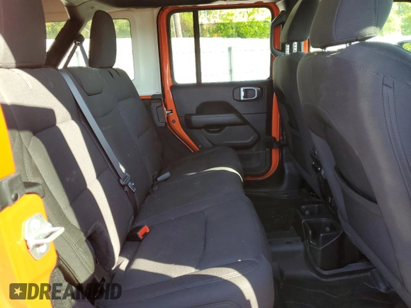 2023 Jeep Wrangler Sahara with VIN 1C4HJXEN4PW620113, listed as a Copart auction lot 50839455 with 34,777 mi miles and Salvage Title. Bid and sale history available at carsss.com. Image 10.