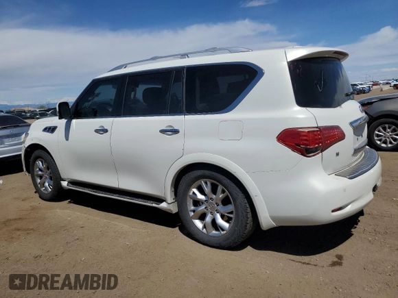 2011 Infiniti QX56 7-passenger with VIN JN8AZ2NEXB9005414, listed as a Copart auction lot 54880575 with 174,929 mi miles and Clean Title. Bid and sale history available at carsss.com. Image 2.