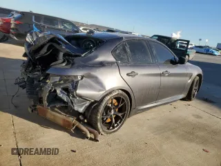 2021 Alfa Romeo Giulia Quadrifoglio with VIN ZARFAMEV2M7646078, listed as a Copart auction lot 82237543 with Not provided miles and . Bid and sale history available at DreamBid. Image 3.