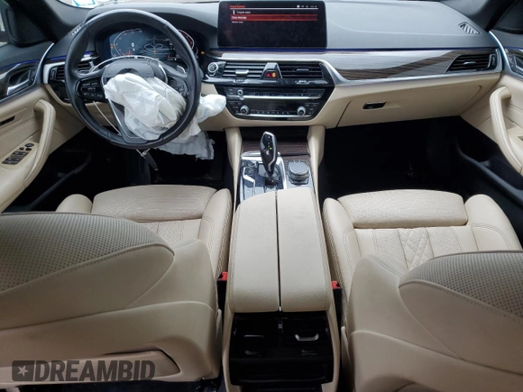 2021 BMW 5 Series 530i xDrive with VIN WBA13BJ07MCF93964, listed as a Copart auction lot 57125345 with 59,216 mi miles and Salvage title. Bid and sale history available at DreamBid. Image 8.