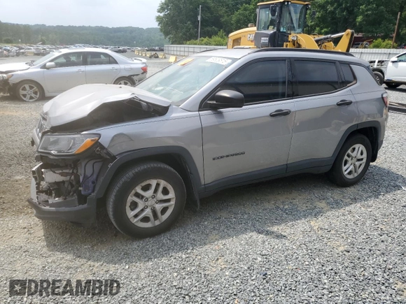 2018 Jeep Compass Sport с VIN 3C4NJCAB3JT226722, выставлен на аукционе Copart как лот 59609515 с пробегом 115 494 миль миль и Списание • Salvage title. История ставок и продаж доступна на DreamBid. Изображение 1.