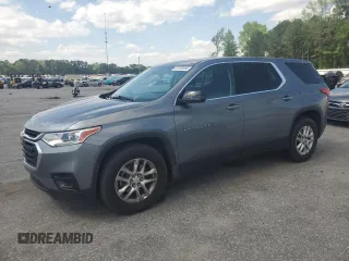 2019 Chevrolet Traverse LS z VIN 1GNERFKW4KJ194696, wystawiony jako Copart lot #51702385 z przebiegiem 129 453 mil mil oraz Szkoda całkowita • Salvage title. Historia ofert i sprzedaży dostępna na DreamBid. Obrazek 1.