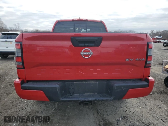 2022 Nissan Frontier SV with VIN 1N6ED1FK3NN645838, listed as a Copart auction lot 87378654 with 32,853 mi miles and Salvage Title. Bid and sale history available at carsss.com. Image 6.
