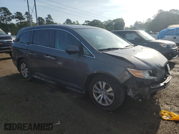 2014 Honda Odyssey EX-L with VIN 5FNRL5H62EB134666, listed as a Copart auction lot 54131675 with 95,919 mi miles and Salvage Title. Bid and sale history available at carsss.com. Image 4.