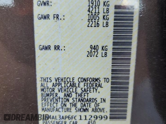 2015 Nissan Altima 2.5 SL with VIN 1N4AL3AP6FC112999, listed as a Copart auction lot 52526225 with 164,065 mi miles and Salvage Title. Bid and sale history available at carsss.com. Image 14.