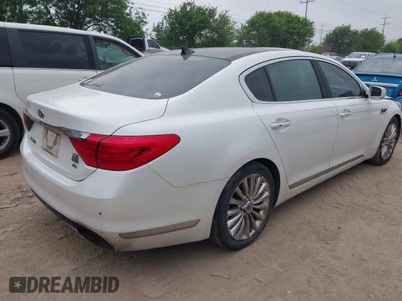 2015 Kia K900 Luxury with VIN KNALW4D48F6018541, listed as a IAAI auction lot 41903807 with 204,202 mi miles. Bid and sale history available at carsss.com. Image 4.