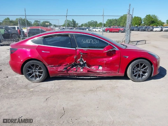 2020 Tesla Model 3 Long Range with VIN 5YJ3E1EB5LF783269, listed as a IAAI auction lot 41834249 with NaN miles. Bid and sale history available at carsss.com. Image 12.