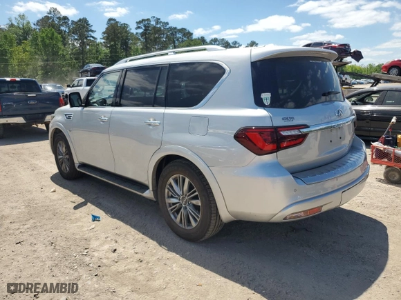 2020 Infiniti QX80 LUXE with VIN JN8AZ2NF1L9702318, listed as a Copart auction lot 53062565 with 97,175 mi miles and Salvage Title. Bid and sale history available at carsss.com. Image 2.